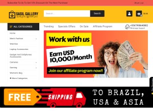 How sasilgallery.com looks like on a tablet such as an iPad.