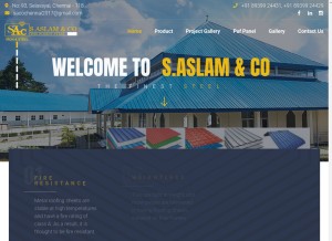 How saslamnco.in looks like on a tablet such as an iPad.