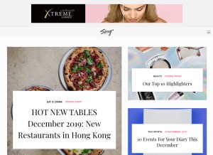 How sassyhongkong.com looks like on a tablet such as an iPad.