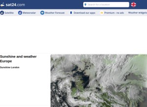 How sat24.com looks like on a tablet such as an iPad.