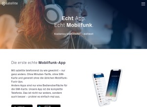 How satellite.me looks like on a tablet such as an iPad.