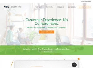 How satmetrix.com looks like on a tablet such as an iPad.
