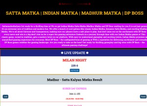How sattamarketkalyan.com looks like on a tablet such as an iPad.
