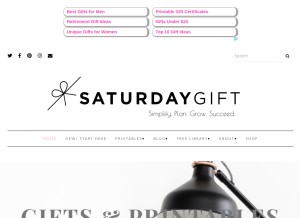 How saturdaygift.com looks like on a tablet such as an iPad.
