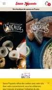 How sauce-piquante.fr looks like on a mobile device such as an iPhone.