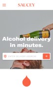 How sauceyapp.com looks like on a mobile device such as an iPhone.