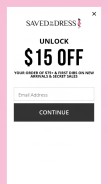 How savedbythedress.com looks like on a mobile device such as an iPhone.