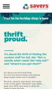 How savers.com looks like on a mobile device such as an iPhone.