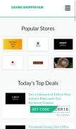 How savingshopperhub.com looks like on a mobile device such as an iPhone.