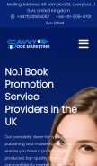 How savvybookmarketing.co.uk looks like on a mobile device such as an iPhone.