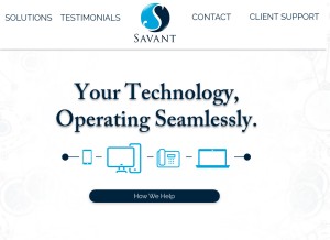 How savycloud.com looks like on a tablet such as an iPad.