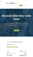 How sawtoothsoftware.com looks like on a mobile device such as an iPhone.