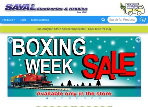 How sayal.com looks like on a tablet such as an iPad.