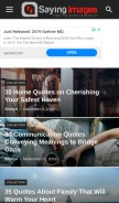 How sayingimages.com looks like on a mobile device such as an iPhone.