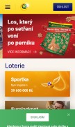 How sazka.cz looks like on a mobile device such as an iPhone.
