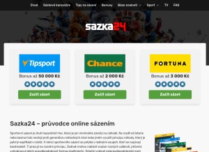 How sazka24.cz looks like on a tablet such as an iPad.