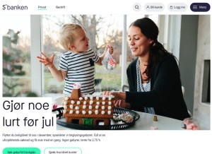 How sbanken.no looks like on a tablet such as an iPad.