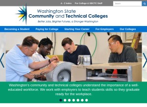 How sbctc.edu looks like on a tablet such as an iPad.