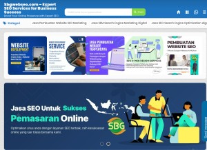 How sbgwebseo.com looks like on a tablet such as an iPad.