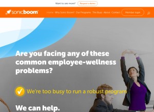 How sbwell.com looks like on a tablet such as an iPad.