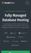 How scalegrid.io looks like on a mobile device such as an iPhone.