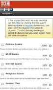How scam.com looks like on a mobile device such as an iPhone.