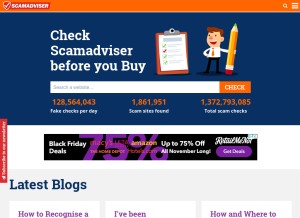 How scamadviser.com looks like on a tablet such as an iPad.