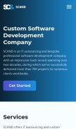 How scand.com looks like on a mobile device such as an iPhone.