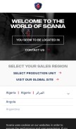 How scania.com looks like on a mobile device such as an iPhone.
