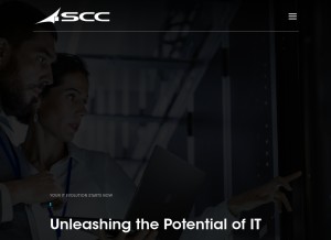How scc.com looks like on a tablet such as an iPad.