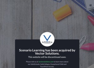 How scenariolearning.com looks like on a tablet such as an iPad.