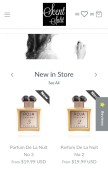 How scentsplit.com looks like on a mobile device such as an iPhone.