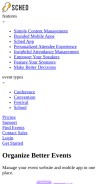 How sched.co looks like on a mobile device such as an iPhone.