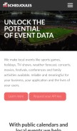 How schedjoules.com looks like on a mobile device such as an iPhone.