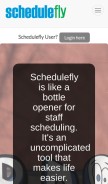 How schedulefly.com looks like on a mobile device such as an iPhone.