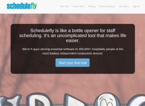 How schedulefly.com looks like on a tablet such as an iPad.