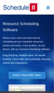 How scheduleit.com looks like on a mobile device such as an iPhone.
