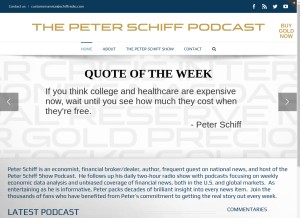 How schiffradio.com looks like on a tablet such as an iPad.
