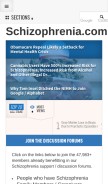 How schizophrenia.com looks like on a mobile device such as an iPhone.