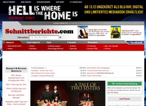 How schnittberichte.com looks like on a tablet such as an iPad.