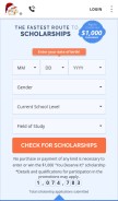 How scholarshipowl.com looks like on a mobile device such as an iPhone.