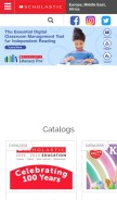 How scholastic.com looks like on a mobile device such as an iPhone.