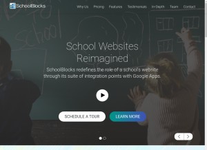 How schoolblocks.com looks like on a tablet such as an iPad.