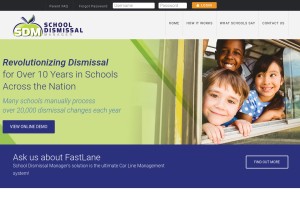 How schooldismissalmanager.com looks like on a tablet such as an iPad.