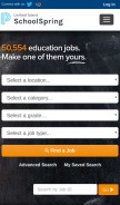 How schoolspring.com looks like on a mobile device such as an iPhone.