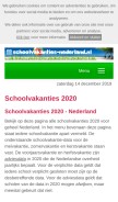 How schoolvakanties-nederland.nl looks like on a mobile device such as an iPhone.