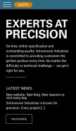 How schoonoveronline.com looks like on a mobile device such as an iPhone.