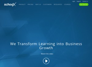How schoox.com looks like on a tablet such as an iPad.