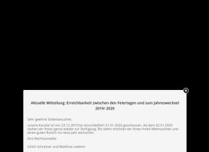 How schreiner-lederer.de looks like on a tablet such as an iPad.