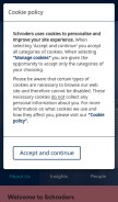 How schroders.com looks like on a mobile device such as an iPhone.